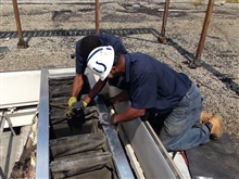 Installing support flanges to properly secure & align the supply zones